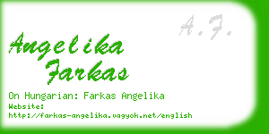 angelika farkas business card